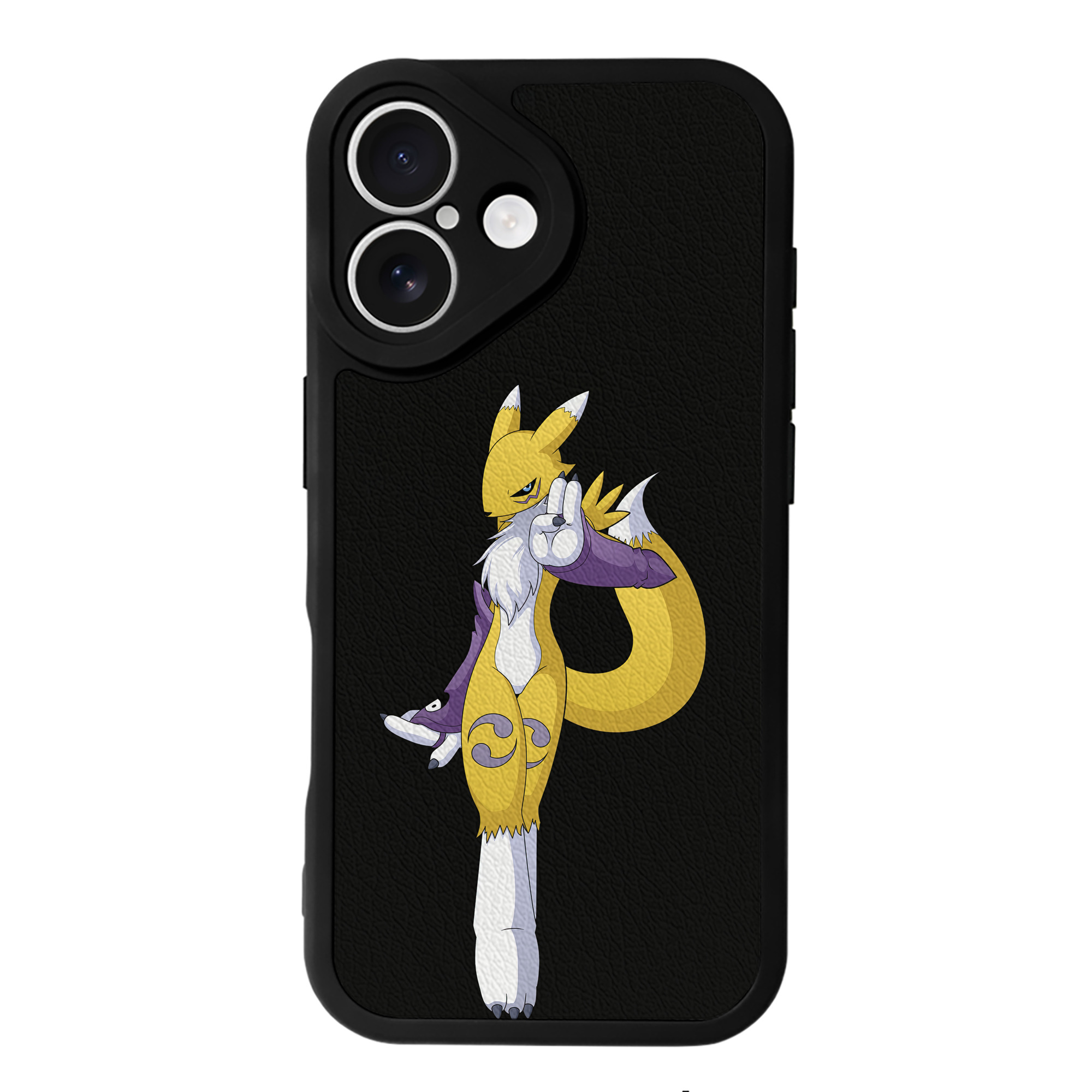 （画像用） Digimon デジタルモンスター/デジモン 【iPhone 16シリーズ対応】シリコンスマホケース（レザー調） 材質：シリコン